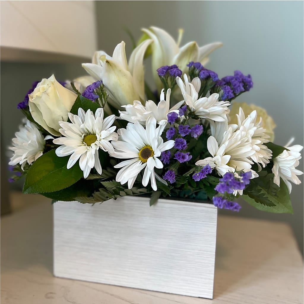 Beyond Blue Box Bouquet – BLOOM & CO, Gulfport FL