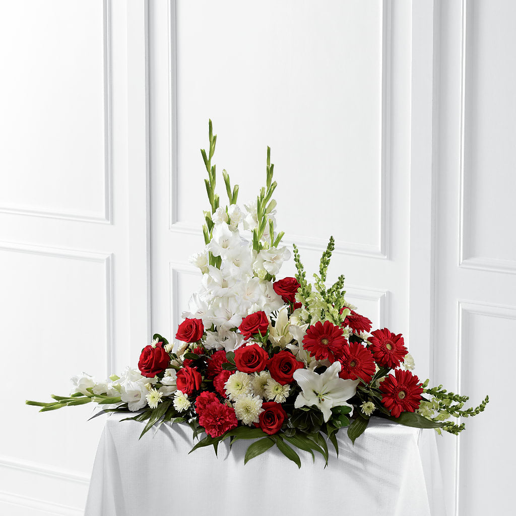 Crimson & White Arrangement – BLOOM & CO, Gulfport FL
