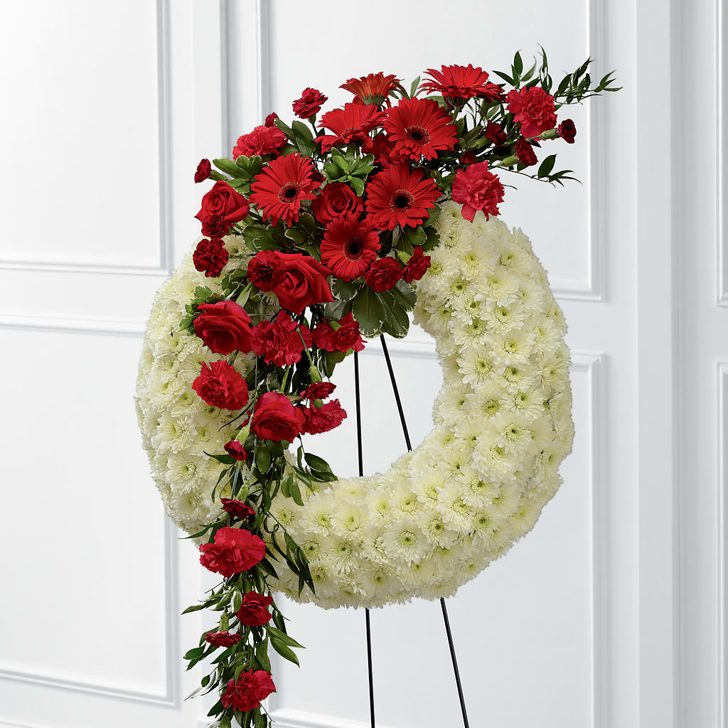 Graceful Tribute Wreath – BLOOM & CO, Gulfport FL