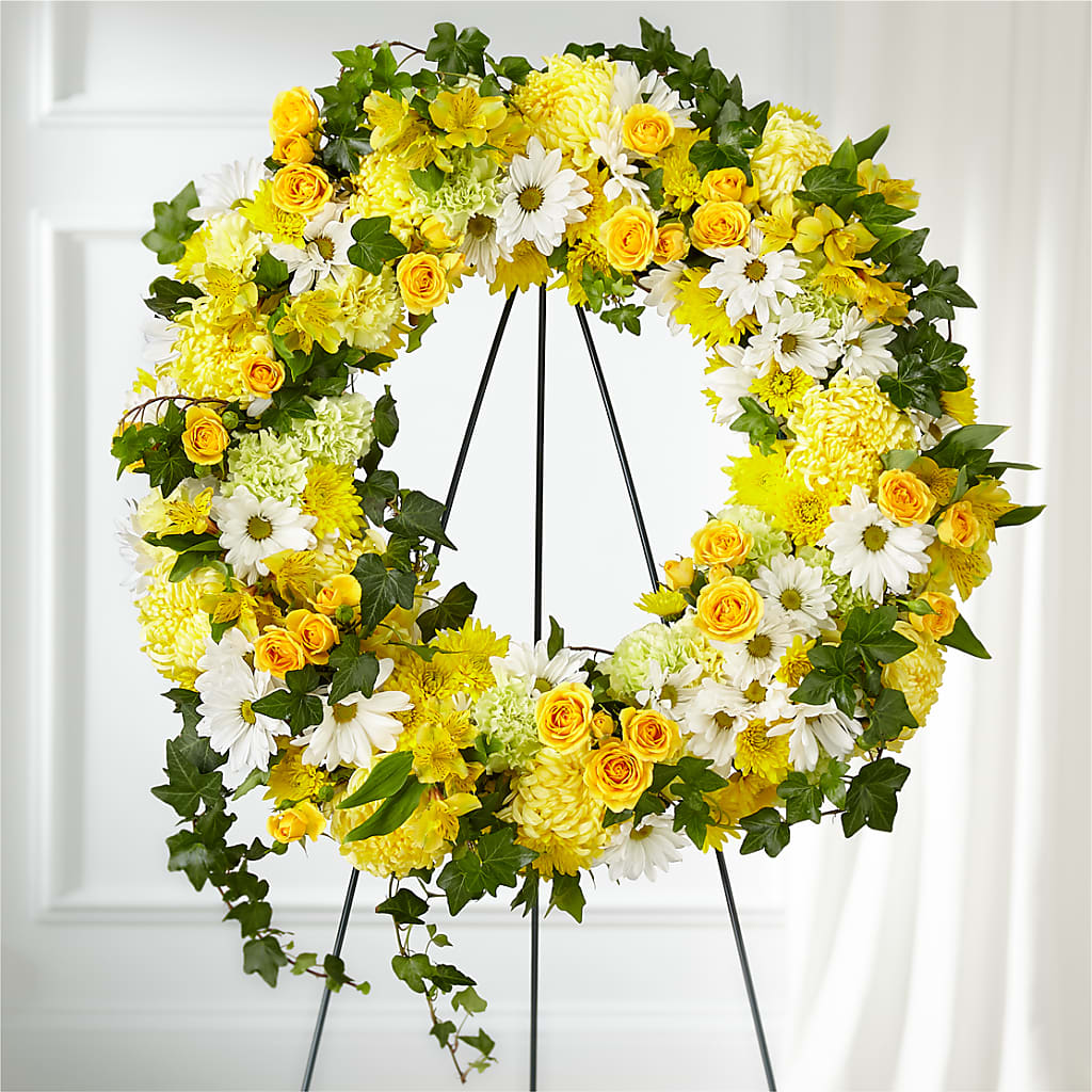 Golden Remembrance Wreath – BLOOM & CO, Gulfport FL