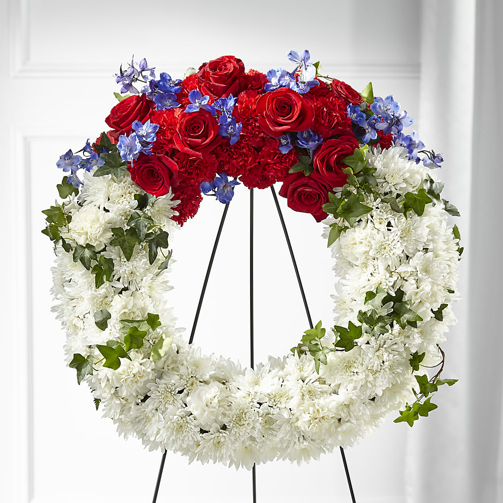 Patriotic Passion Wreath – BLOOM & CO, Gulfport FL
