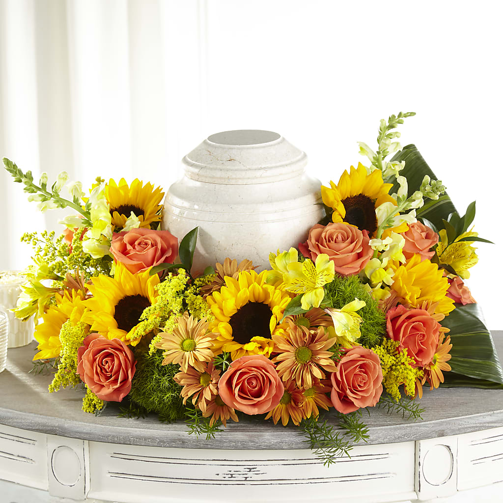 Faithful Sunflower Cremation Adornment – BLOOM & CO, Gulfport FL