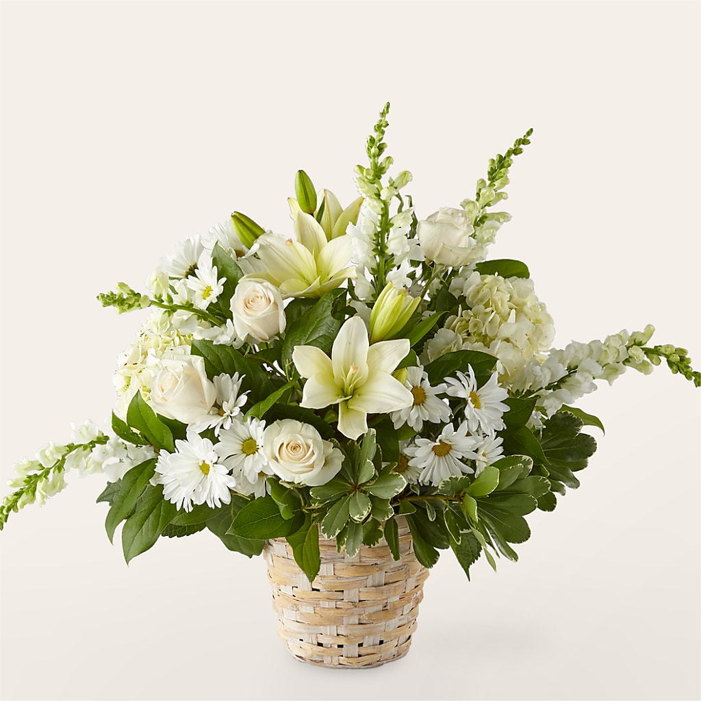 Ivory Elegance Floral Basket – BLOOM & CO, Gulfport FL