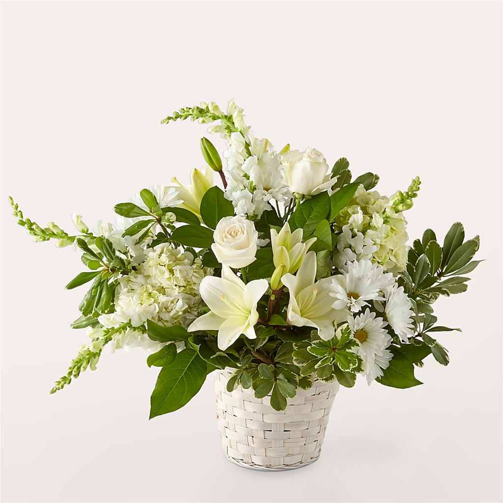 Ivory Elegance Floral Basket – BLOOM & CO, Gulfport FL