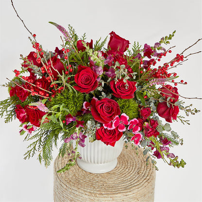 Big Red Bow Bouquet – BLOOM & CO, Gulfport FL