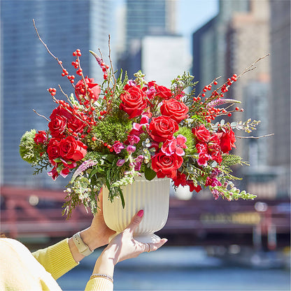 Big Red Bow Bouquet – BLOOM & CO, Gulfport FL