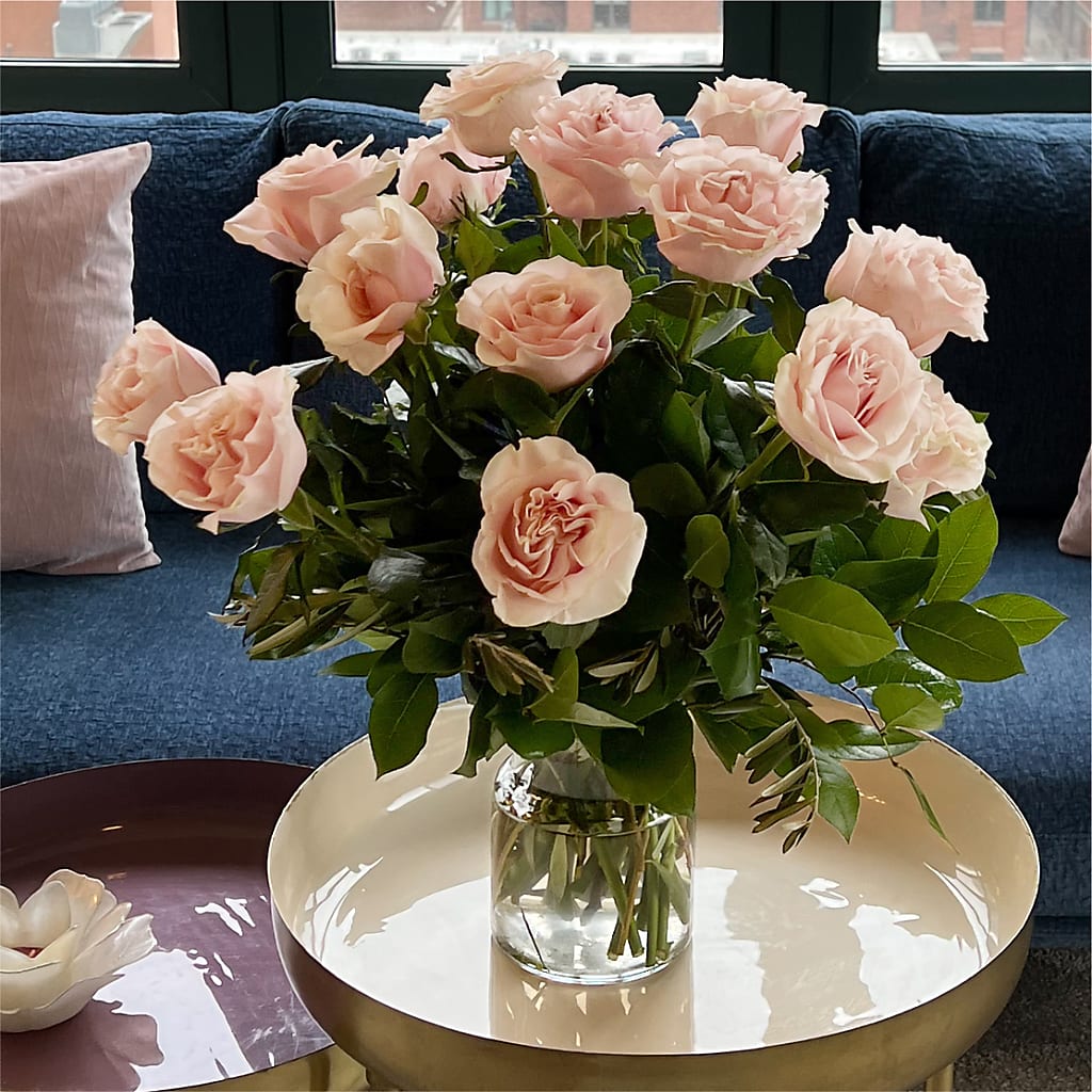 Long Stem Pink Rose Bouquet – BLOOM & CO, Gulfport FL