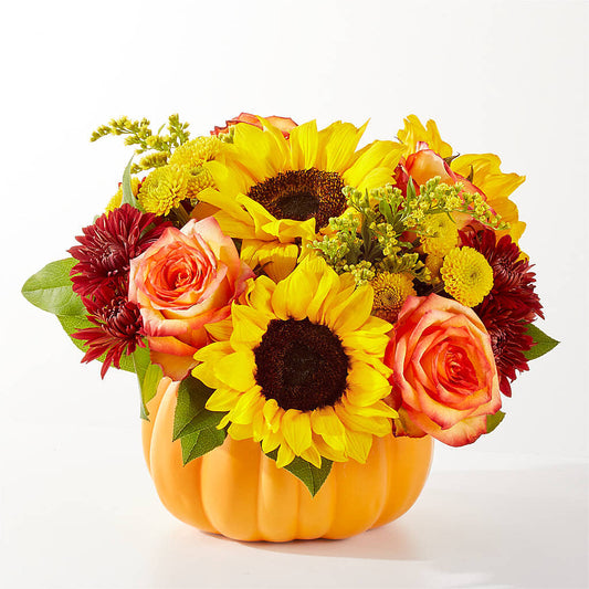 Golden Gourd Pumpkin Bouquet – BLOOM & CO, Gulfport FL