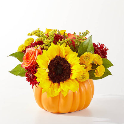 Golden Gourd Pumpkin Bouquet – BLOOM & CO, Gulfport FL