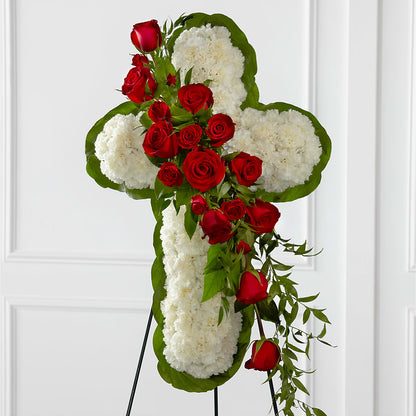 Floral Cross Easel – BLOOM & CO, Gulfport FL