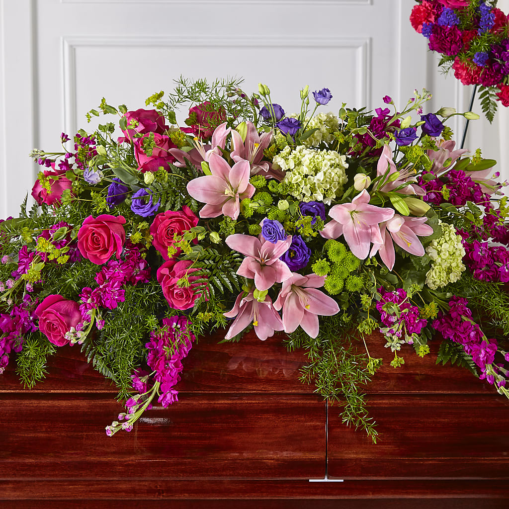 Radiant Tribute Casket Spray – BLOOM & CO, Gulfport FL