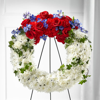 Patriotic Passion Wreath – BLOOM & CO, Gulfport FL