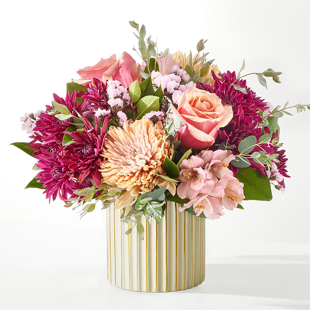 Berry Cobbler Bouquet with Ivory Vase – BLOOM & CO, Gulfport FL