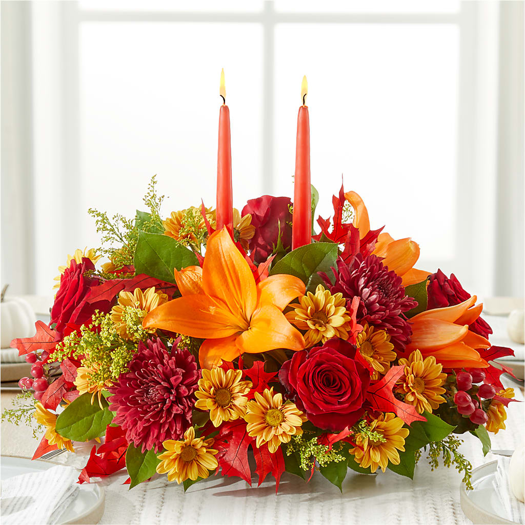 Autumn's Embrace Centerpiece – BLOOM & CO, Gulfport FL