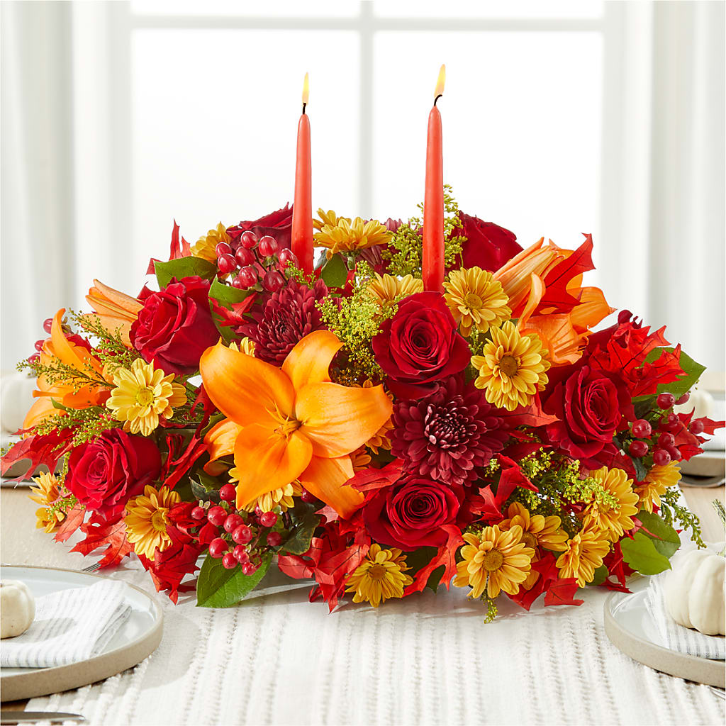Autumn's Embrace Centerpiece – BLOOM & CO, Gulfport FL