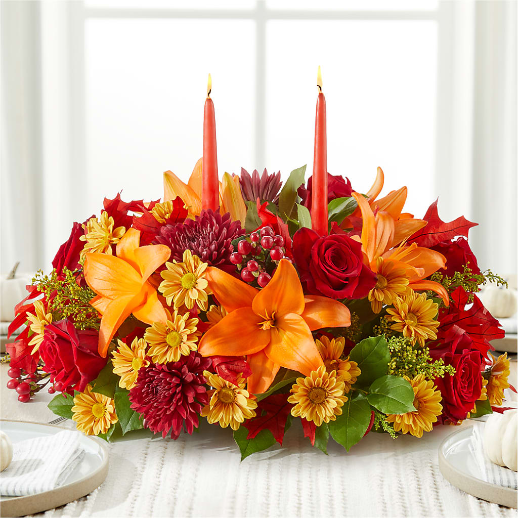 Autumn's Embrace Centerpiece – BLOOM & CO, Gulfport FL